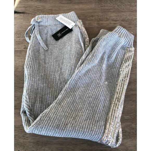INC International Concepts Sequins Side Women’s Grey Knit Joggers - S - Picture 5 of 6
